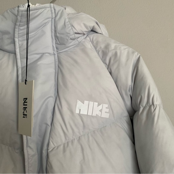 Men’s Nike X Sacai Puffer 800 Fill Down Coat Quilted Jacket Gray XXL NEW! - Picture 6 of 12